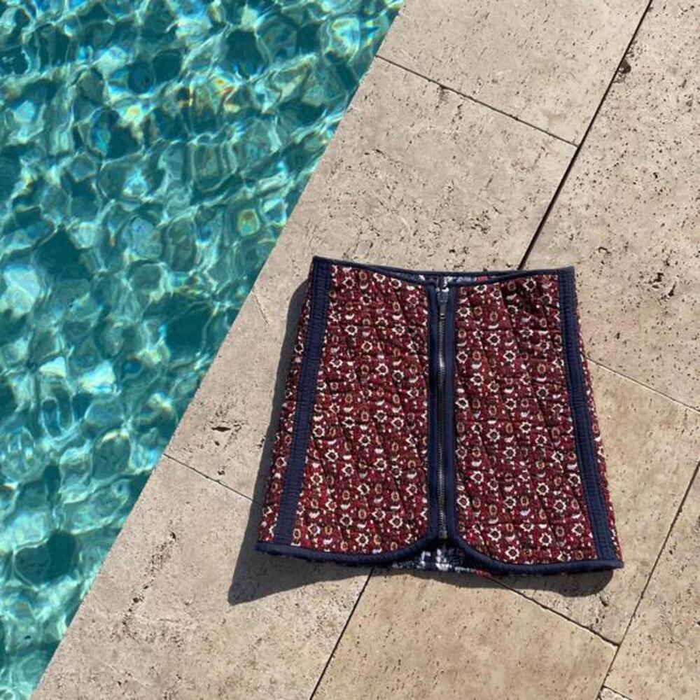 Isabel Marant Quilted Floral Reversible Vacation Skirt